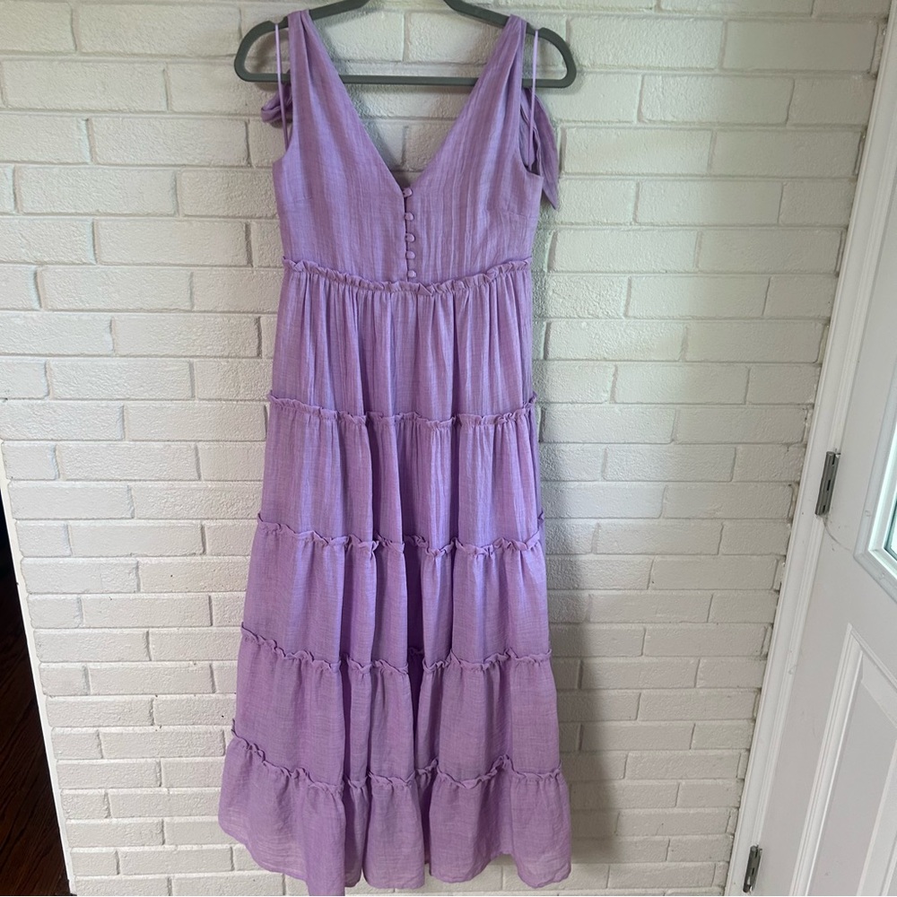 English Factory Tiered Midi Dress purple - Picture 9 of 14